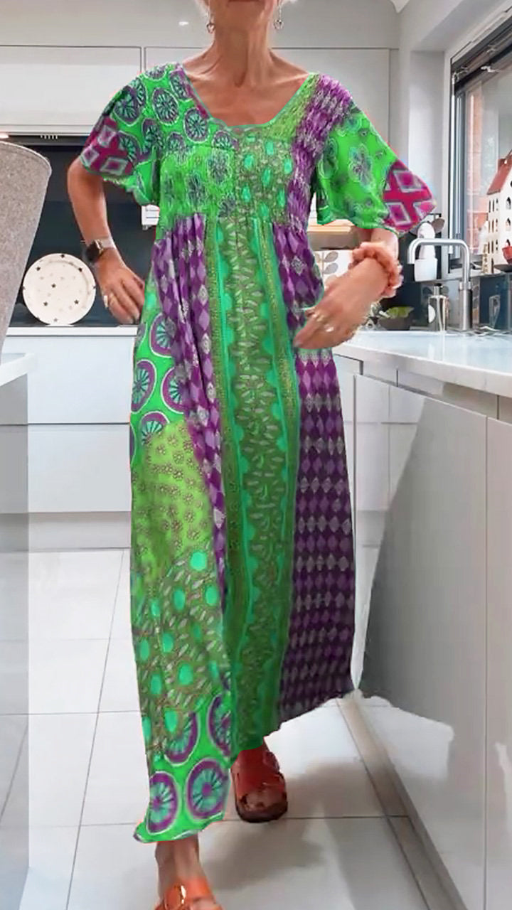 TALIA – ELEGANT PAISLEY MIDI DRESS