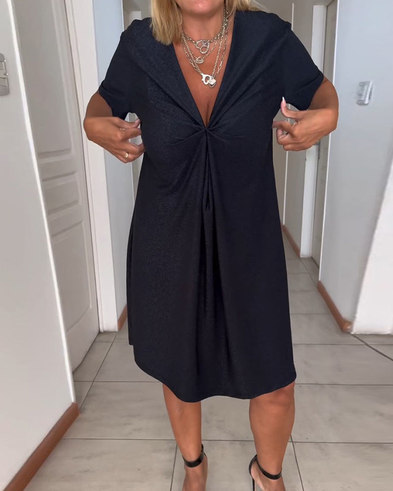 GRACE - ELEGANT V NECK DRESS