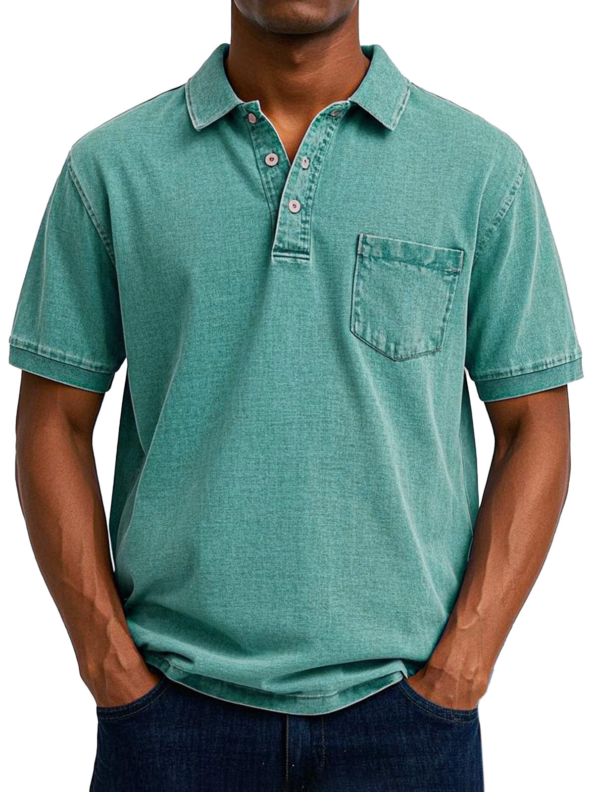 SEAN - CASUAL VINTAGE POLO SHIRT FOR MEN