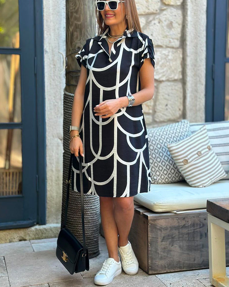 INGRID – DRESS WITH SHORT SLEEVES