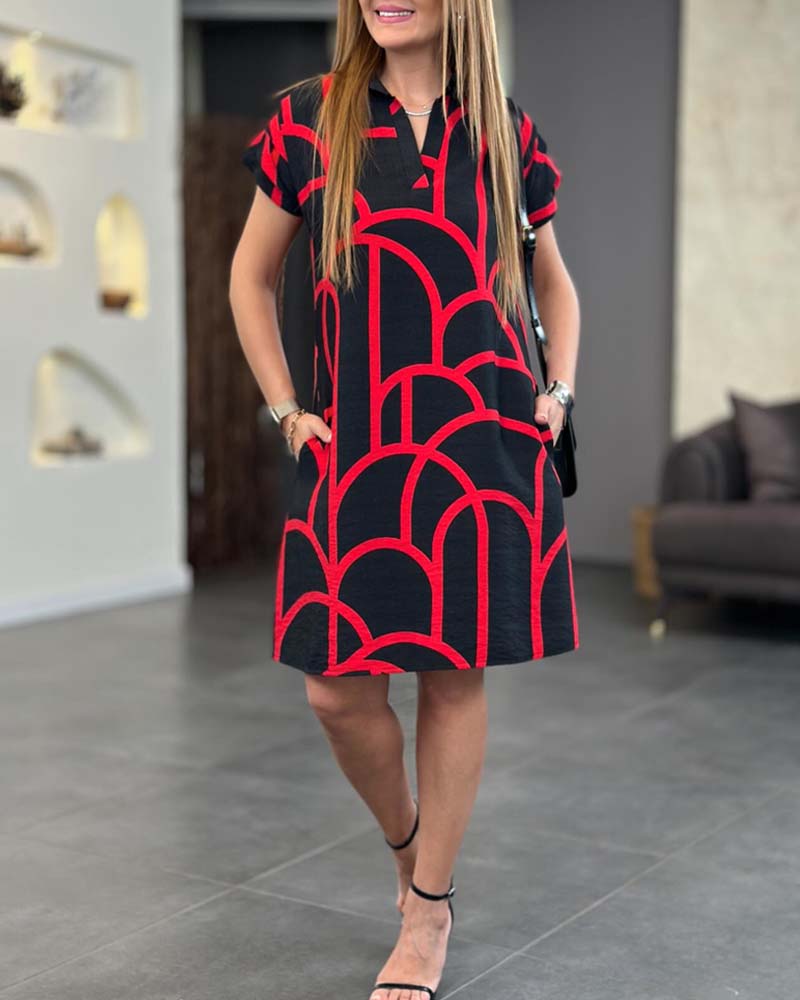INGRID – DRESS WITH SHORT SLEEVES