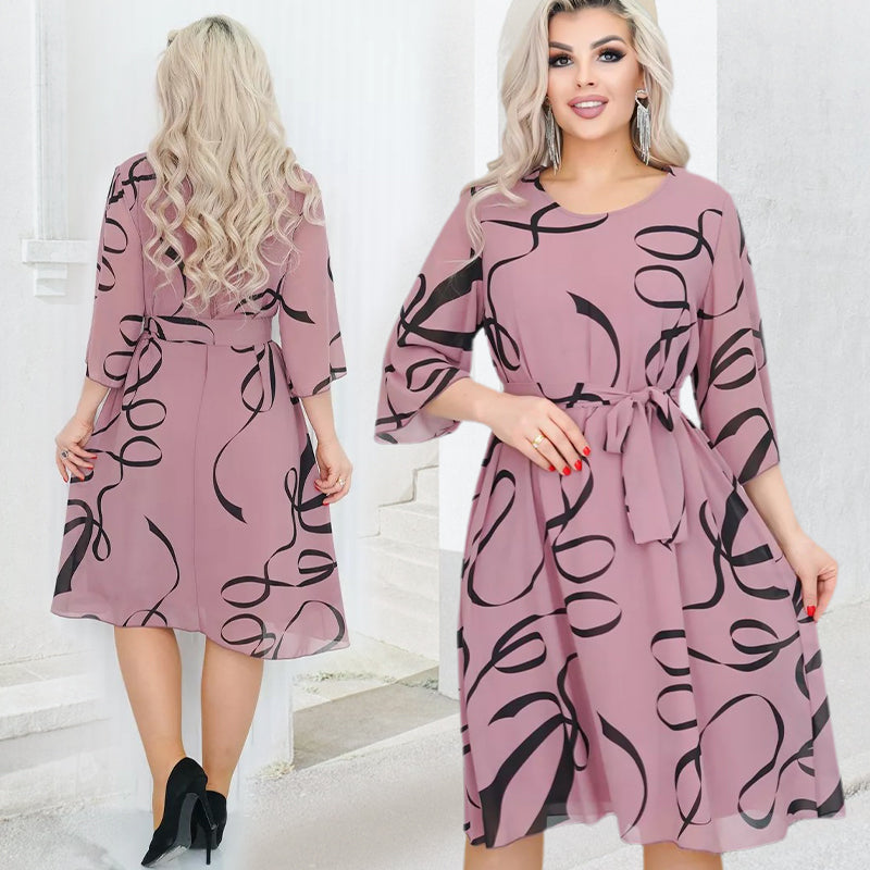 AURNIA - BELTED SUMMER DRESS