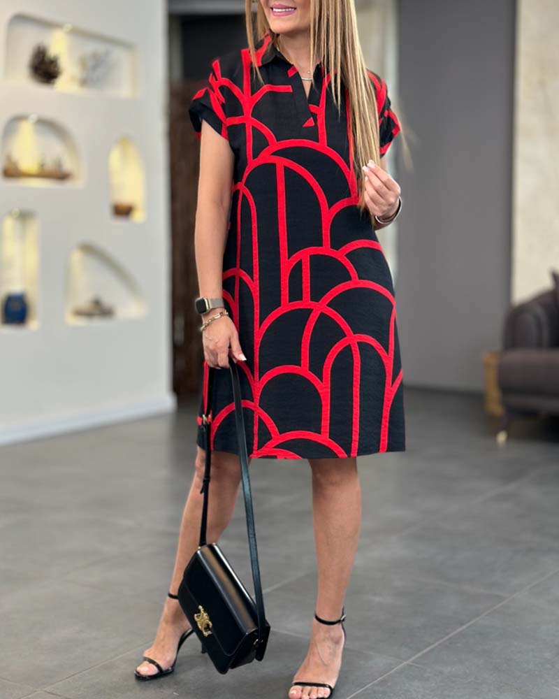 INGRID – DRESS WITH SHORT SLEEVES