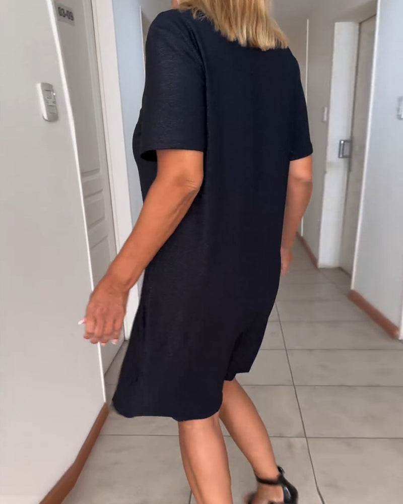 GRACE - ELEGANT V NECK DRESS