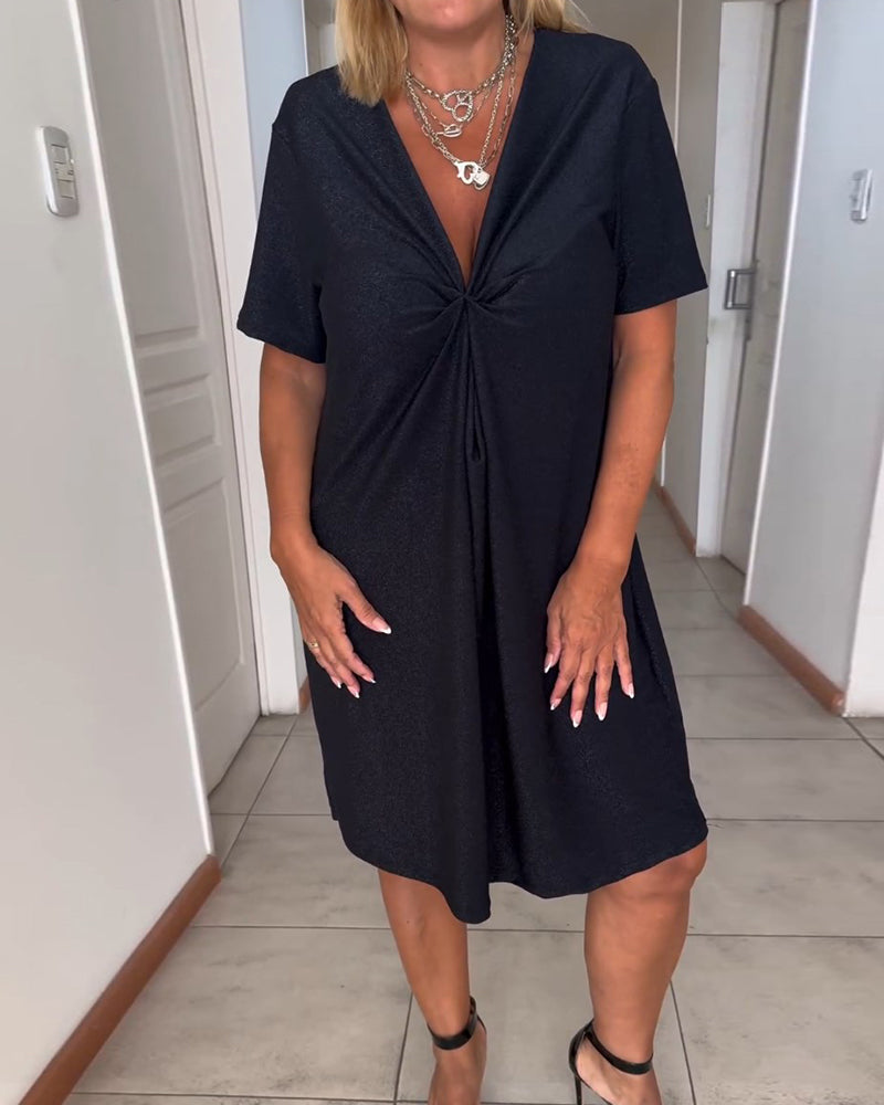GRACE - ELEGANT V NECK DRESS
