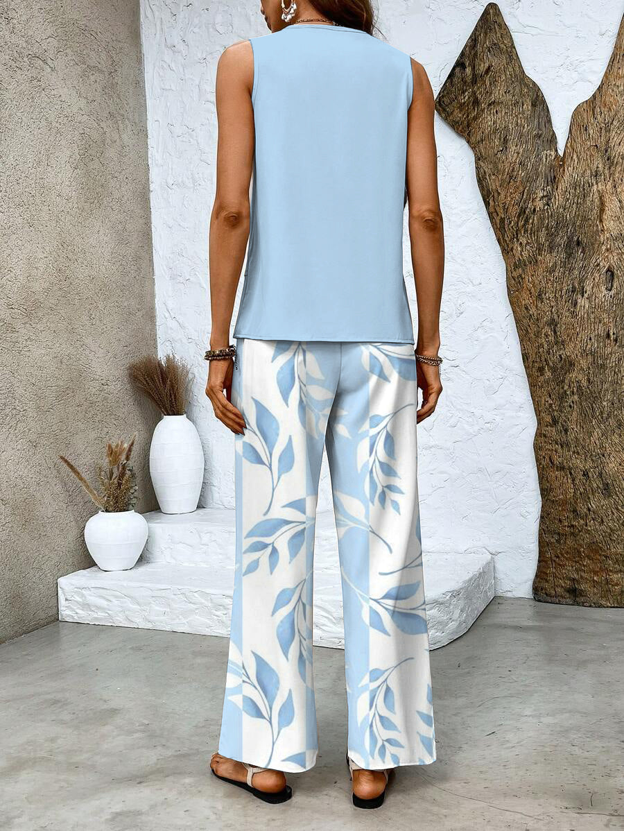 Alba - Stylish Floral Top and Trouser Set