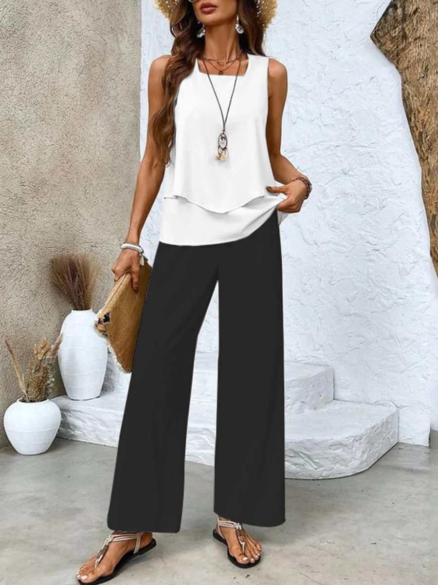 Alba - Stylish Floral Top and Trouser Set