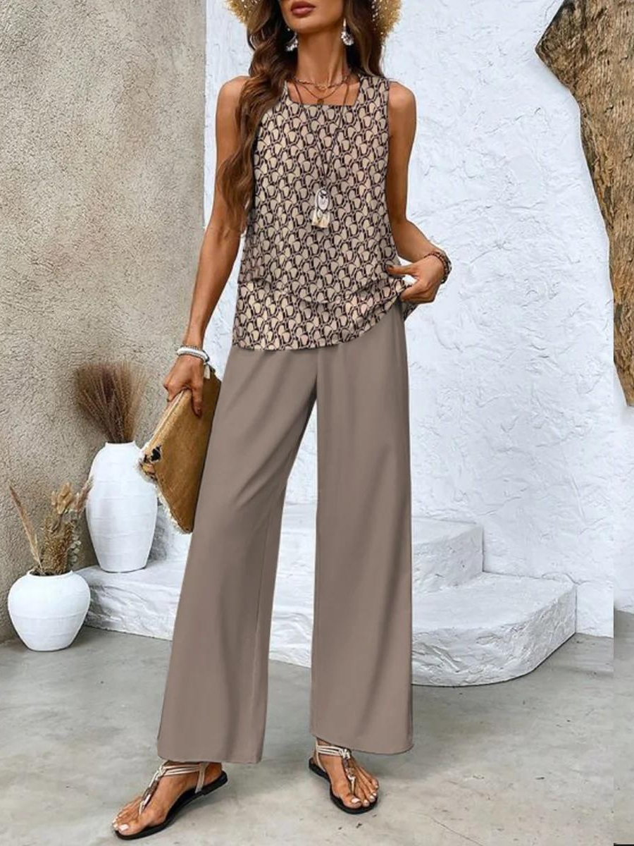 Alba - Stylish Floral Top and Trouser Set