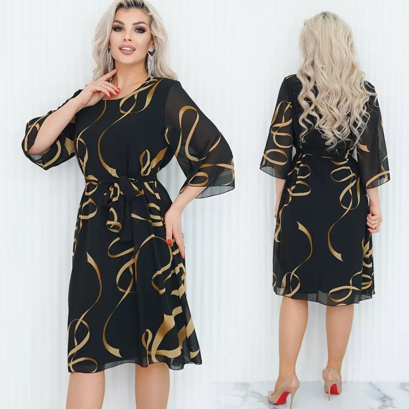 AURNIA - BELTED SUMMER DRESS