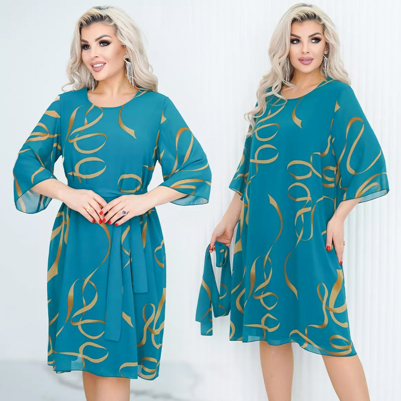 AURNIA - BELTED SUMMER DRESS