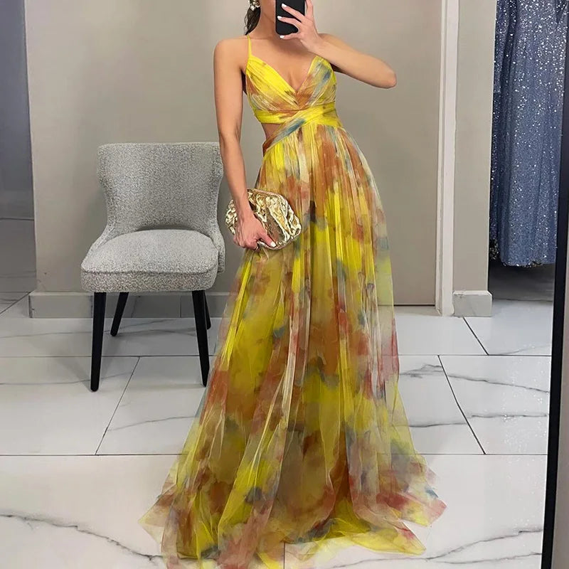 GISELLE - FLORAL PRINT MAXI DRESS