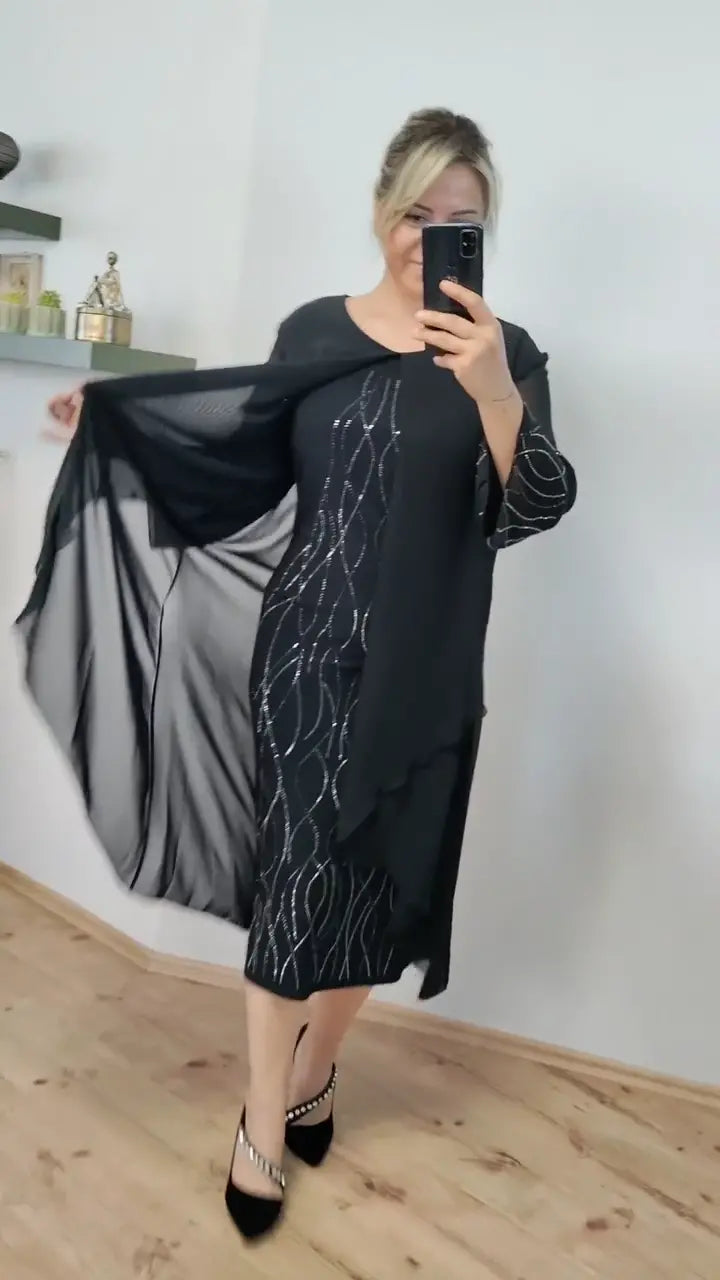 MEARA - STYLISH CHIFFON DRESS