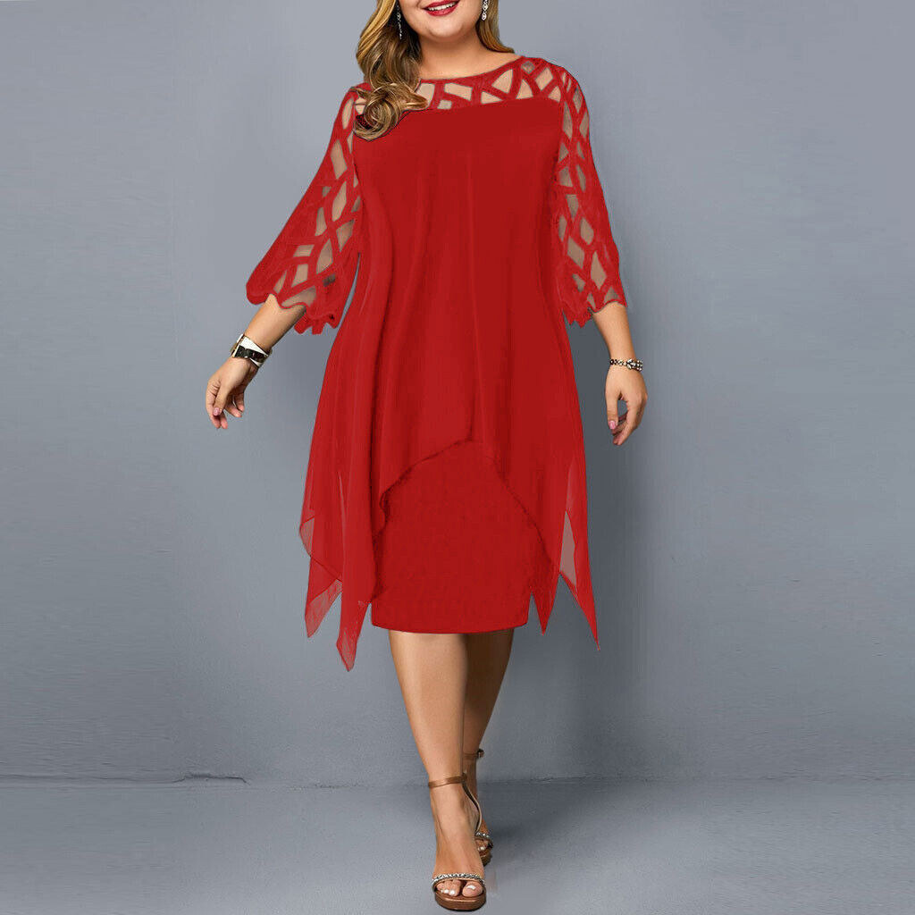 SONA – Chic Plus Size Midi Dress For Modern Women