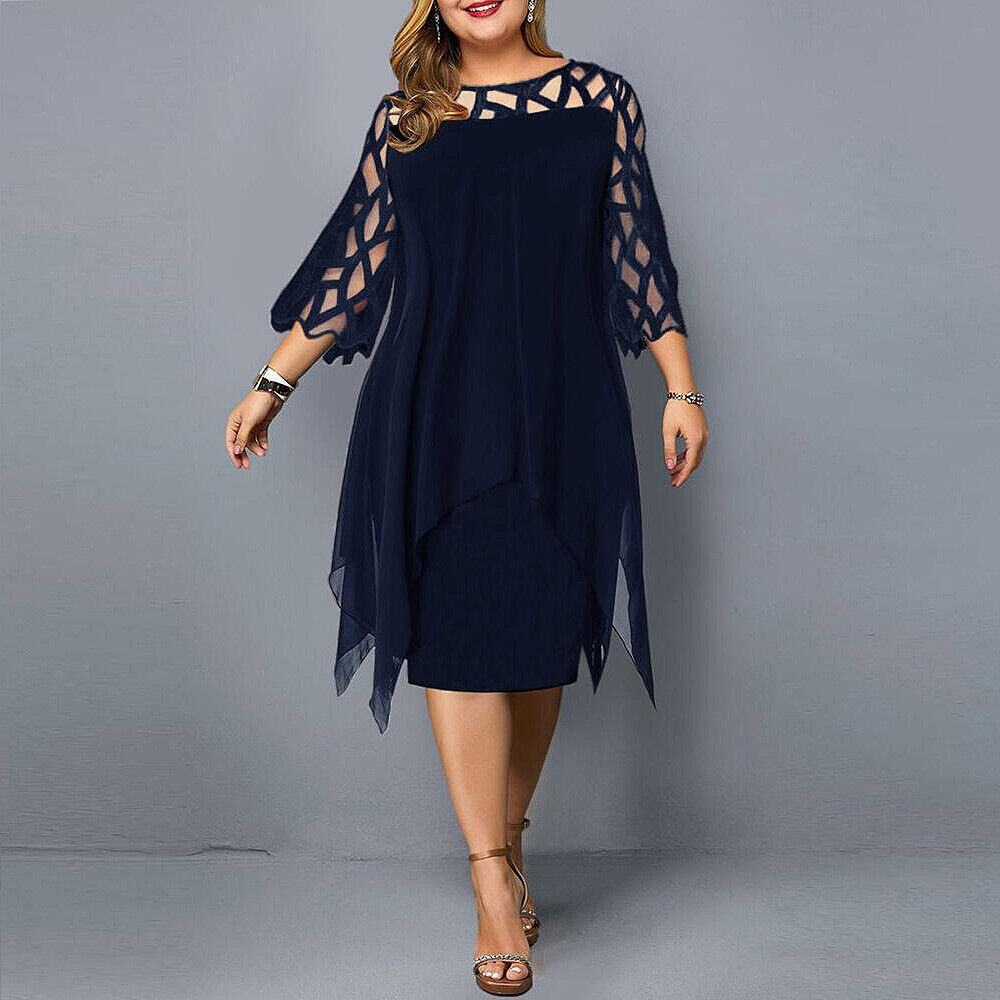 SONA – Chic Plus Size Midi Dress For Modern Women