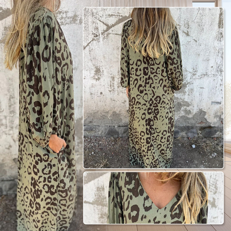 NOREEN - FLOWY V-NECK DRESS