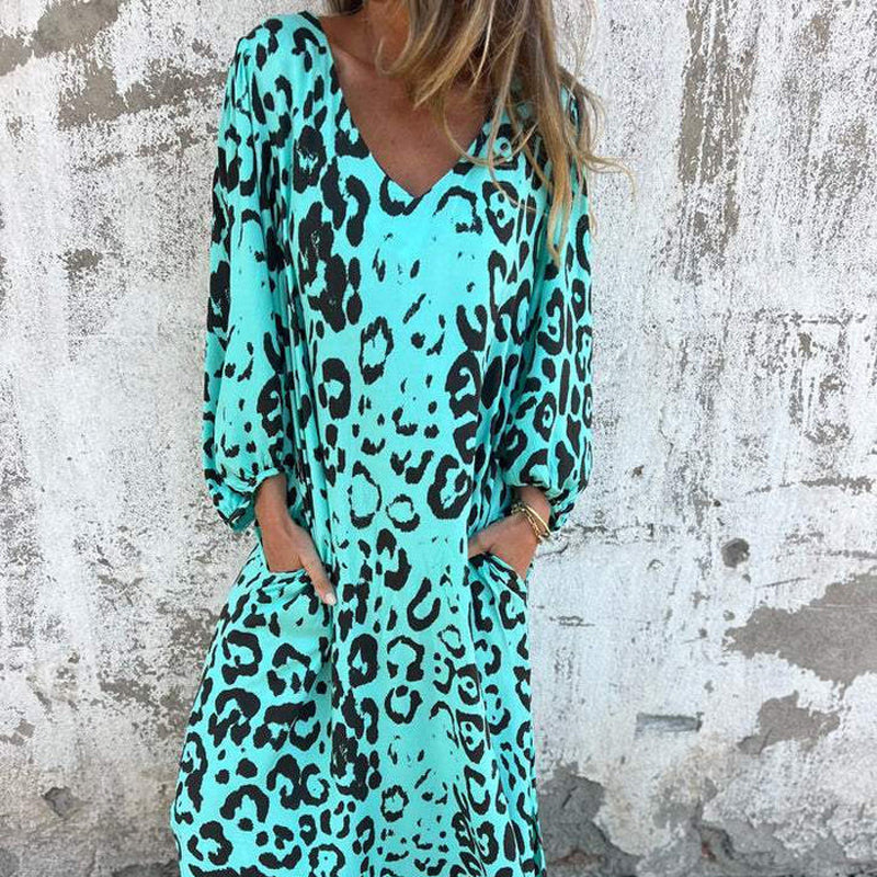 NOREEN - FLOWY V-NECK DRESS