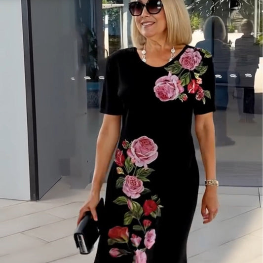 ELVA - ELEGANT FLORAL DRESS